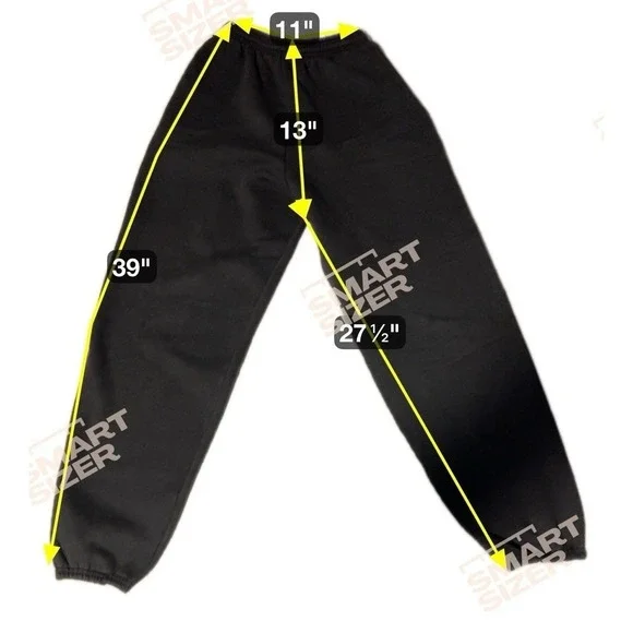 Hanes Premium Black Sweatpants, Men's Small Elastic Waist Drawstring Joggers - Picture 2 of 8